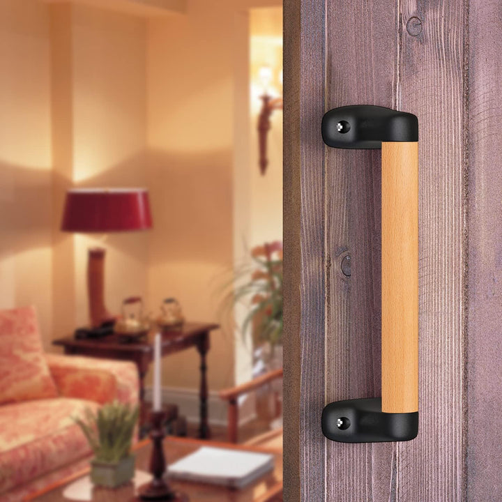 SELEWARE Handlauf Holz Innen Treppenhandlauf - 30.5cm Handläufe Schwarz Holzhandlauf Rund Treppengel