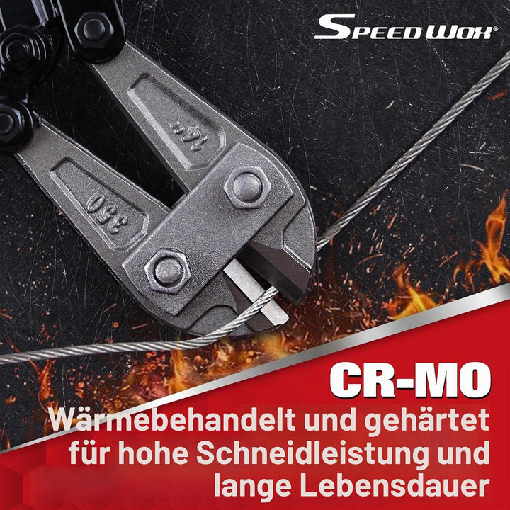 SPEEDWOX Robuster Bolzenschneider, 35,6 cm, zum Schneiden von Kettengliederzaun, Stahldraht, Kette,