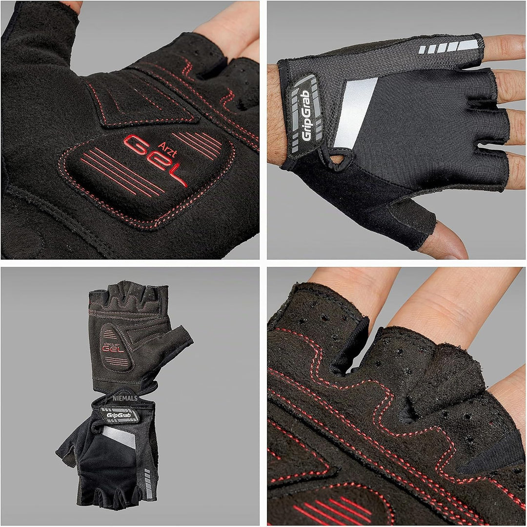 GripGrab SuperGel 6mm DoctorGel Polsterung Kurzfinger Fahrradhandschuhe Dämpfende Fingerlose Sommer
