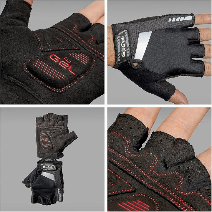 GripGrab SuperGel 6mm DoctorGel Polsterung Kurzfinger Fahrradhandschuhe Dämpfende Fingerlose Sommer