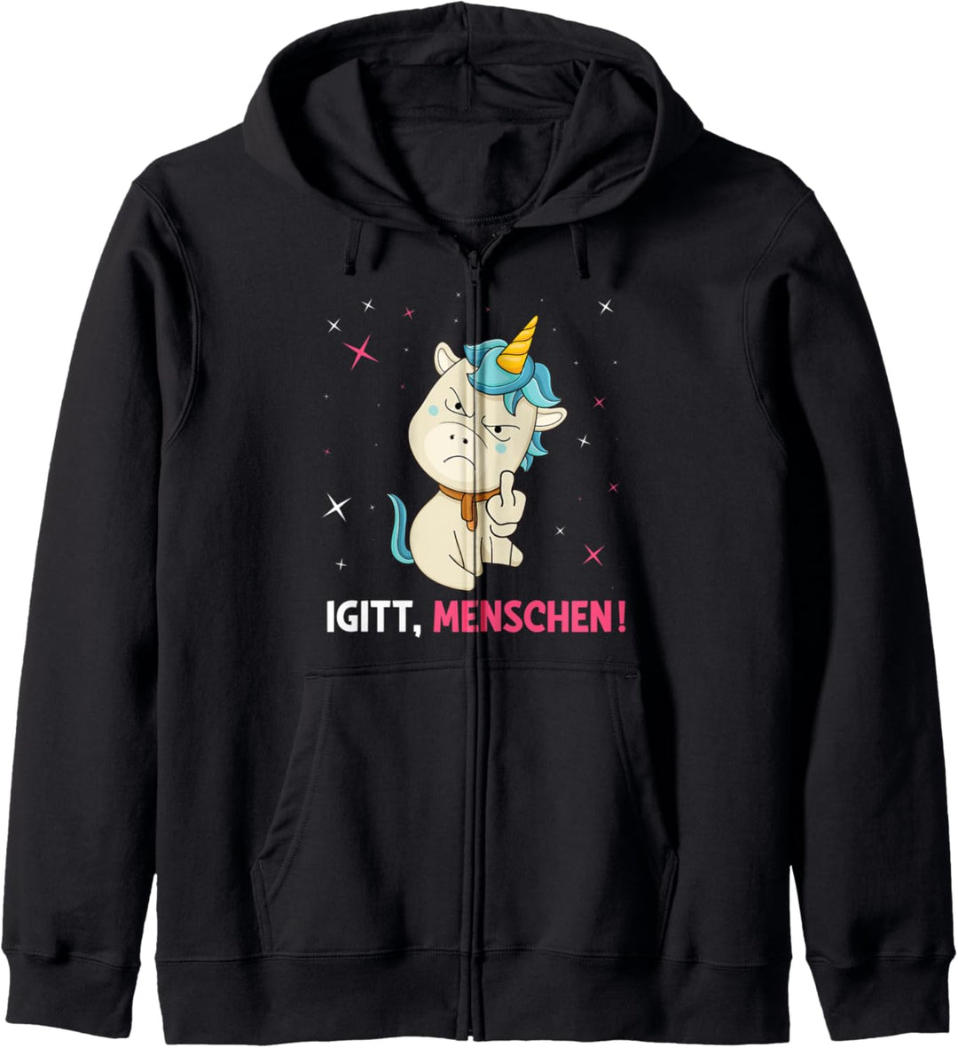 Igitt Menschen Hassen Einhorn Lustiges Spruch Kapuzenjacke