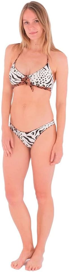 Hurley Damen Animix Revo Knot Front Halter Bikinioberteil XS Animix Latte, XS Animix Latte