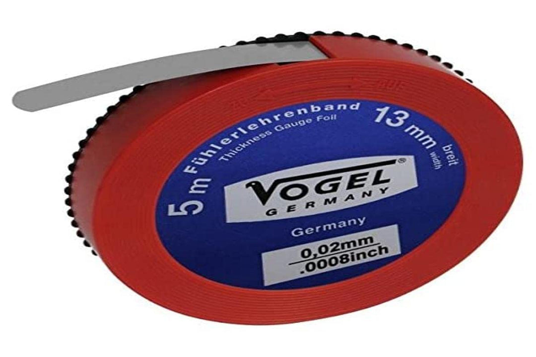 Vogel Fühlerlehrenband (Länge 5 Meter, Messbereich 0,20 mm / .008 inch, gehärteter Federstahl, mit K