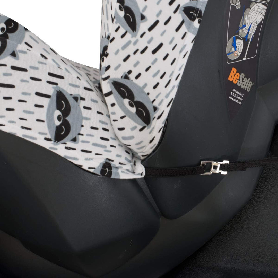 JYOKO KIDS Bezug für Autositze kompatibel mit Besafe Izi Plus (Raccoon), Raccoon