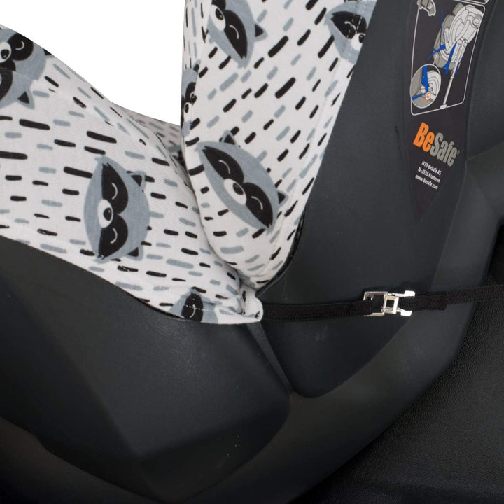 JYOKO KIDS Bezug für Autositze kompatibel mit Besafe Izi Plus (Raccoon), Raccoon