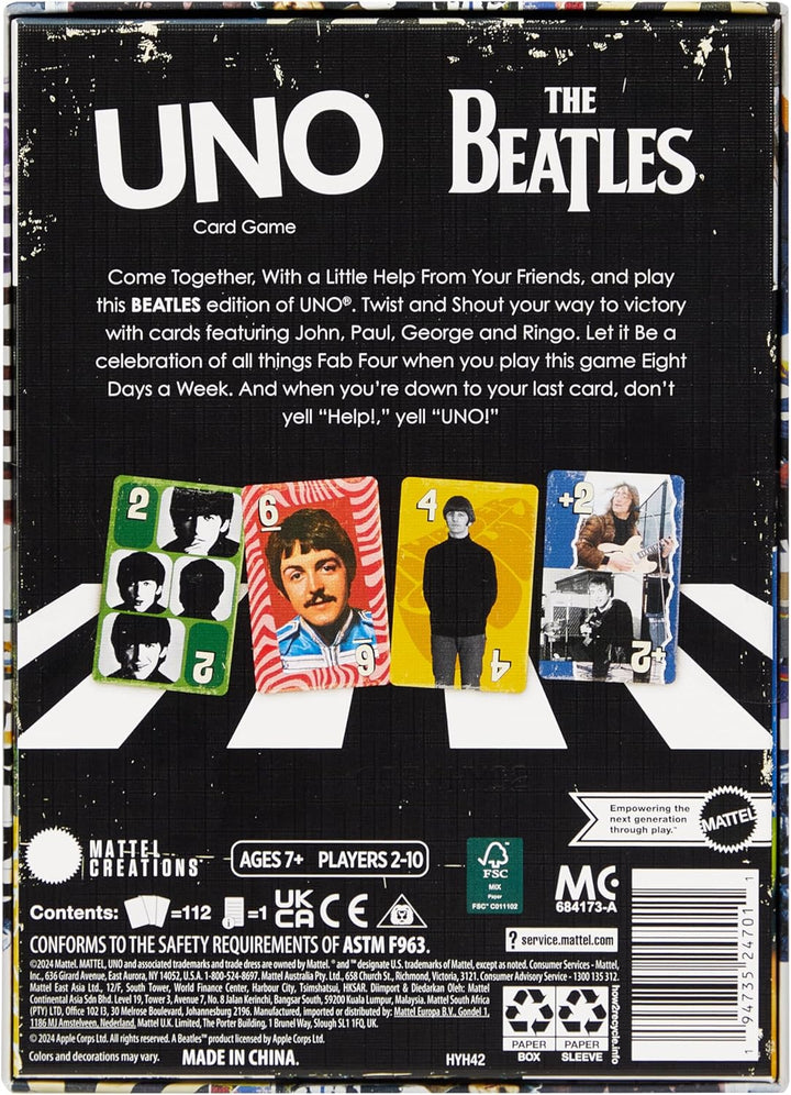 Mattel Games - UNO Canvas The Karten für Kinder, Erwachsene und Familienabende mit Illustrationen un