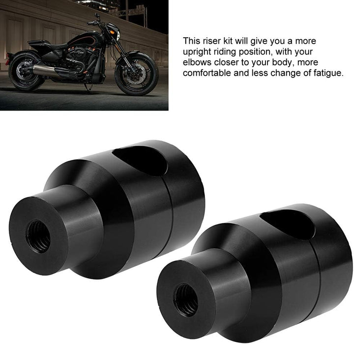 Suuonee Lift Lenker, Pair Lift Lenker Riser 22mm Aluminiumlegierung für Motorradmodifikation[Schwarz