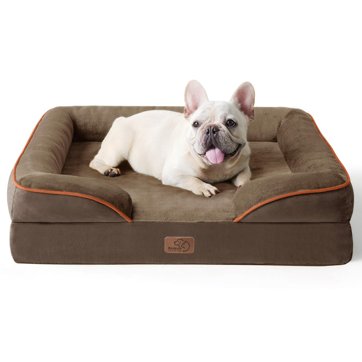 Bedsure orthopädisches Hundebett Ergonomisches Hundesofa - 71x58 cm Hundecouch mit eierförmiger Kist