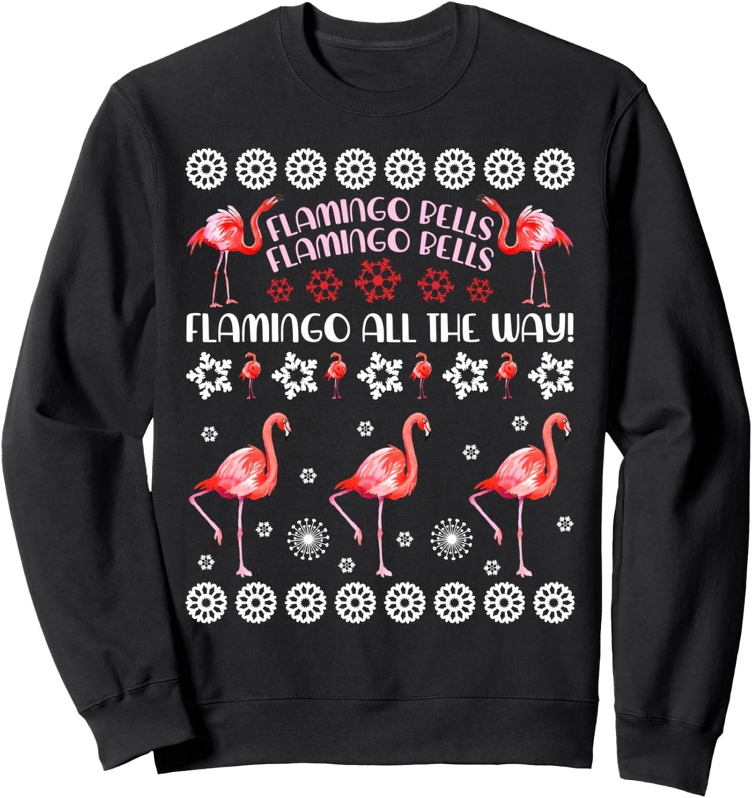 Flamingo hässlicher Weihnachtspullover Sweatshirt