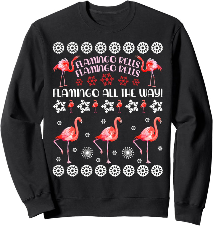 Flamingo hässlicher Weihnachtspullover Sweatshirt