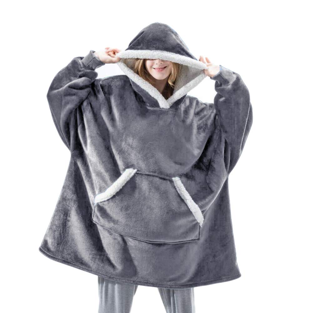 Shamdon Home Collection Oversize Hoodie Decke Damen, Unisex Kapuzenpullover, Riesen-Sweatshirt, Supe