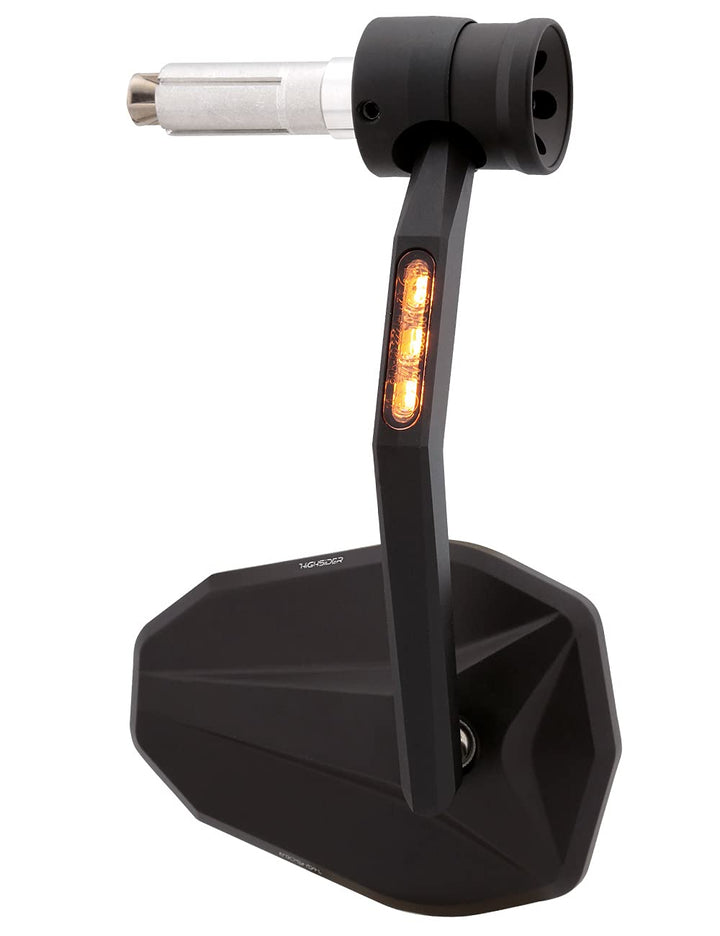 HIGHSIDER Victory Rim Motorrad Lenkerendenspiegel mit LED Blinker/Positionslicht, E-geprüft (Stück)