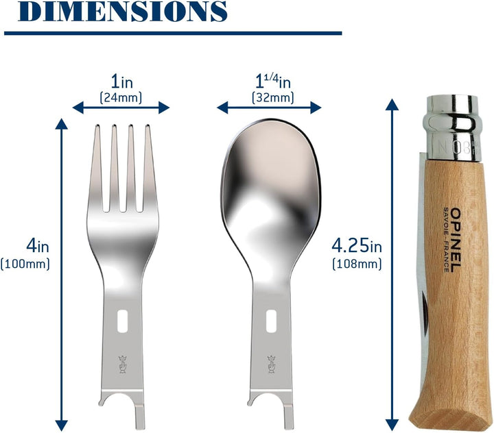 Opinel PLUS PICNIC WITH N08 BEECH /1, Braun, Schwarz