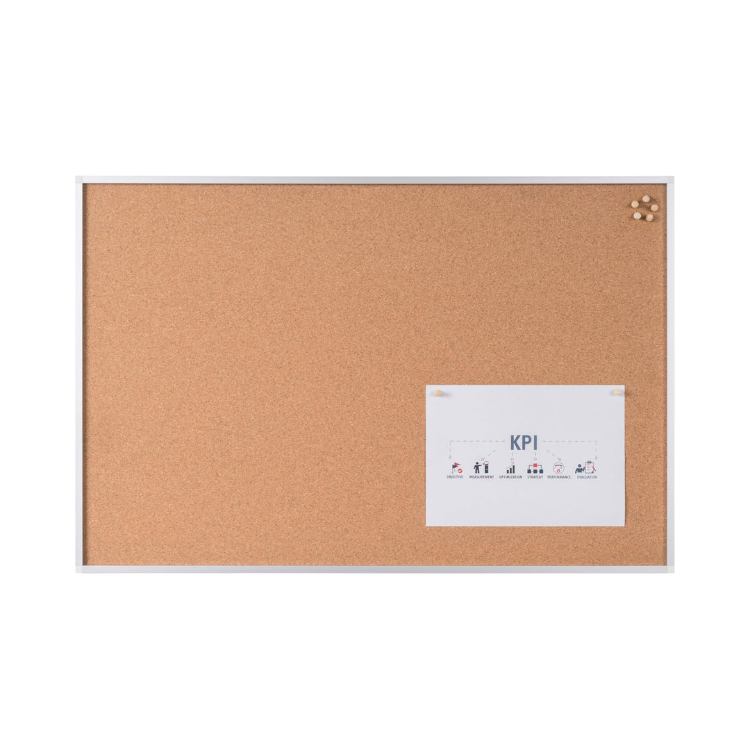 Bi-Office Korktafel New Generation, Mit Aluminiumrahmen, Hochwertige Naturkorkoberfläche, Pinnwand,