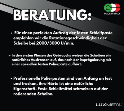 Lux Metal 3 Polierpaste 700 g (A-K-Z) Mittel Sehr grob Schleifpaste Für spiegelnden Glanz Auf Edelst