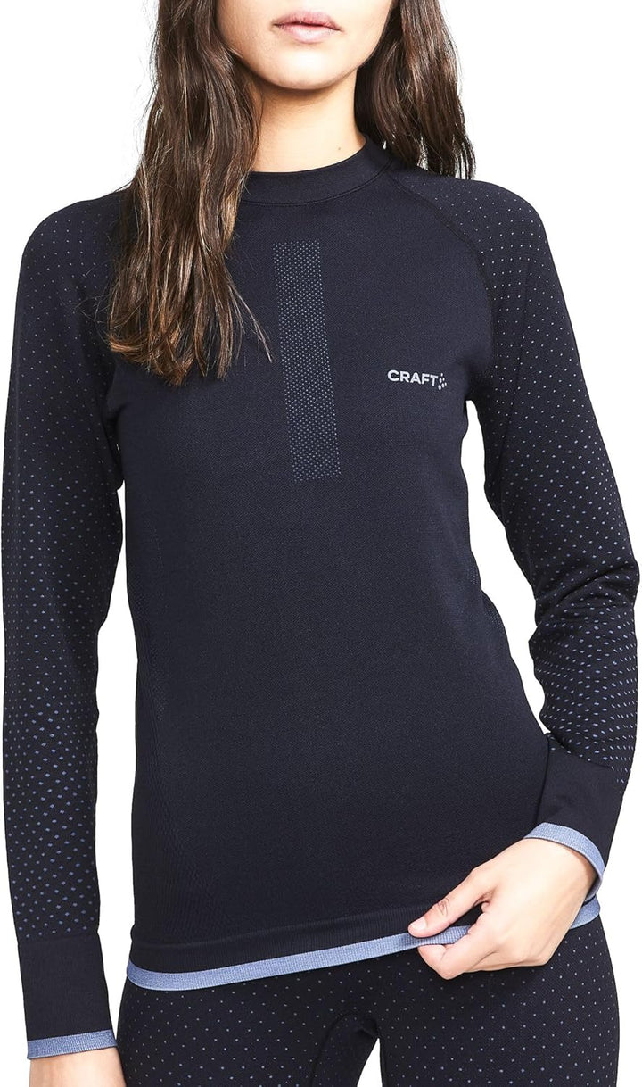 Craft Damen ADV Warm Intensity Longsleeve Langarm Unterhemd Funktionsunterhemd XL Schwarz, XL Schwar