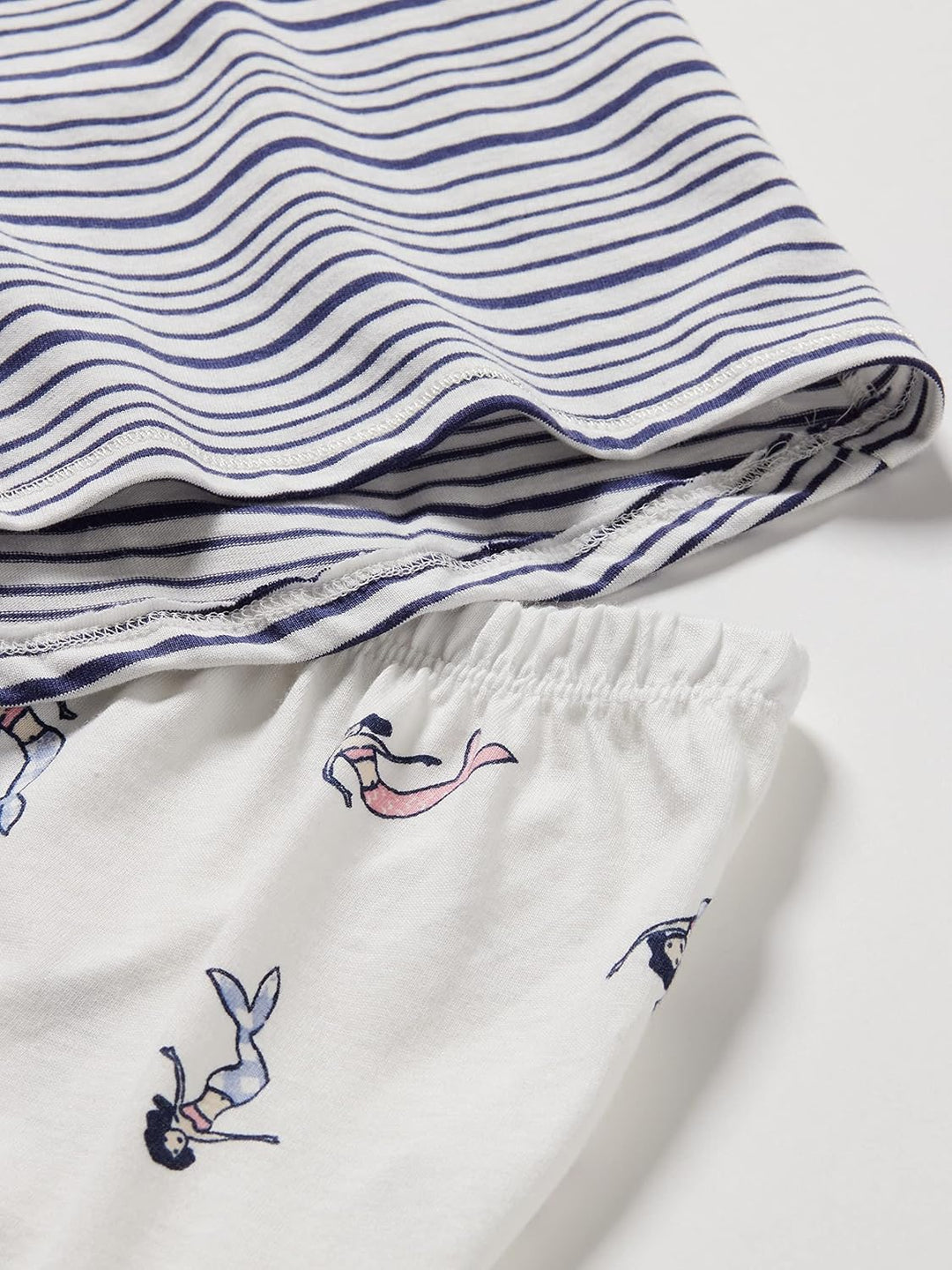 Sanetta Mädchen Schlafanzug kurz blau Pyjamaset, Admiral, 128