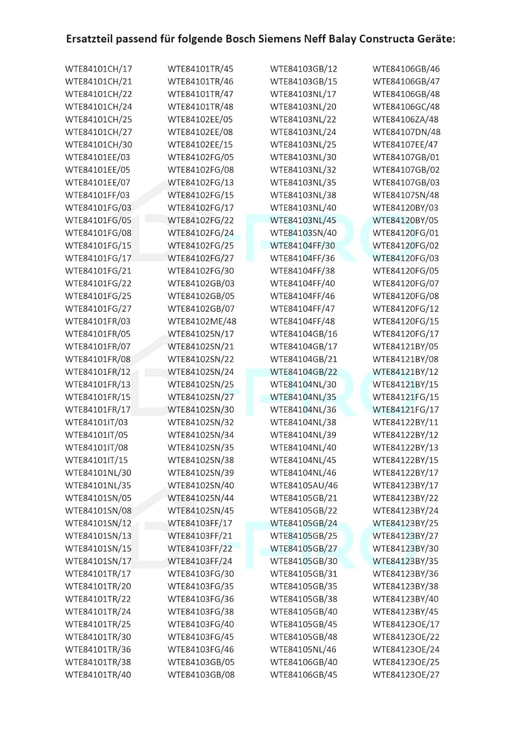 DL-pro Türdichtung für Bosch Siemens 00656841 656841 Filzdichtung Dichtung Gummidichtung für Avantix