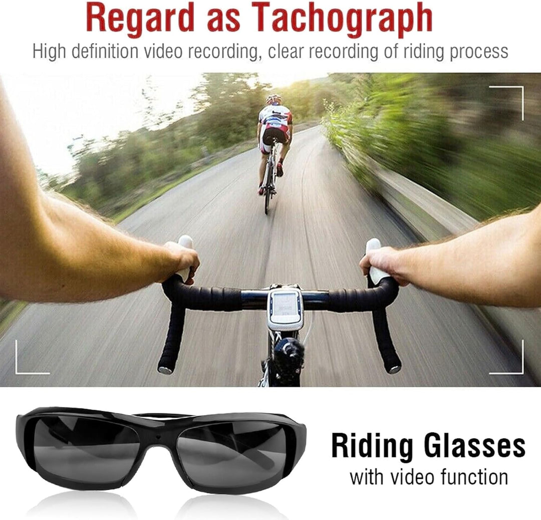 Fockety 1080p Kamera Sonnenbrille, Anti -Shake -Weitwinkel -Objektivsport -Action -Kamera -Brille mi