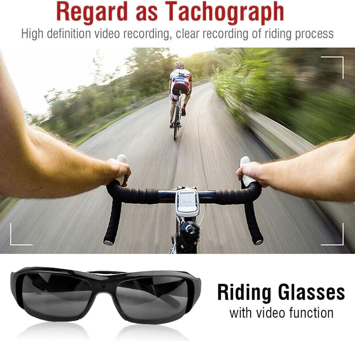 Kamera-Sonnenbrille, 1080P HD mit Anti-Shake- und Weitwinkelobjektiv-Sport-Action-Brille, für Radfah