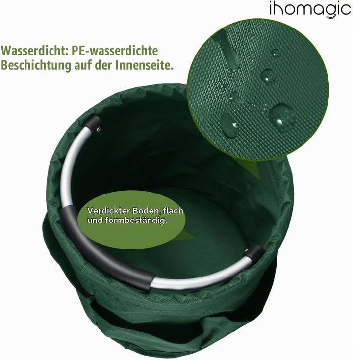 IHOMAGIC 17L Aufbewahrungskorb, Tragbare Praktischer Werkzeugkorb, Faltbare Aufbewahrungstasche aus