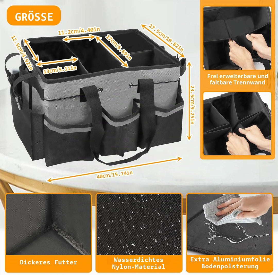 Reinigungs Tasche, 40*23.5*27.5 cm Reinigungscaddy Tragbar mit Griff Reinigungs Caddy Organisator, P