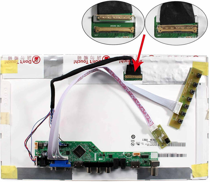 VSDISPLAY HD-MI VGA AV USB LVDs Controller Board 40pin 1für 15,6" 17,3" 920x1080 B156HW01 LP173WF1 H
