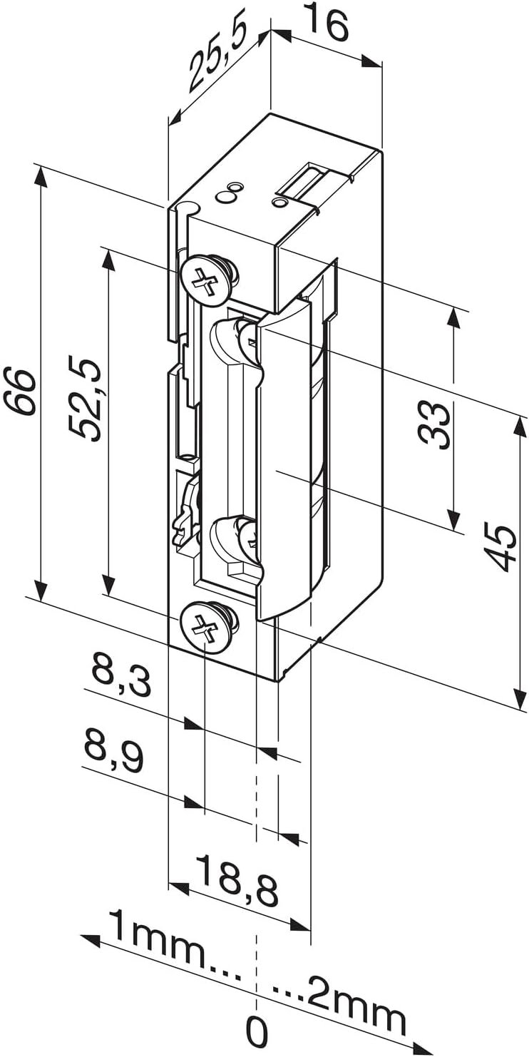 Eff-Eff 118E-A71 Türöffner 118E FaFix 10-24V AC/DC ohne Schliessblech Single, Single