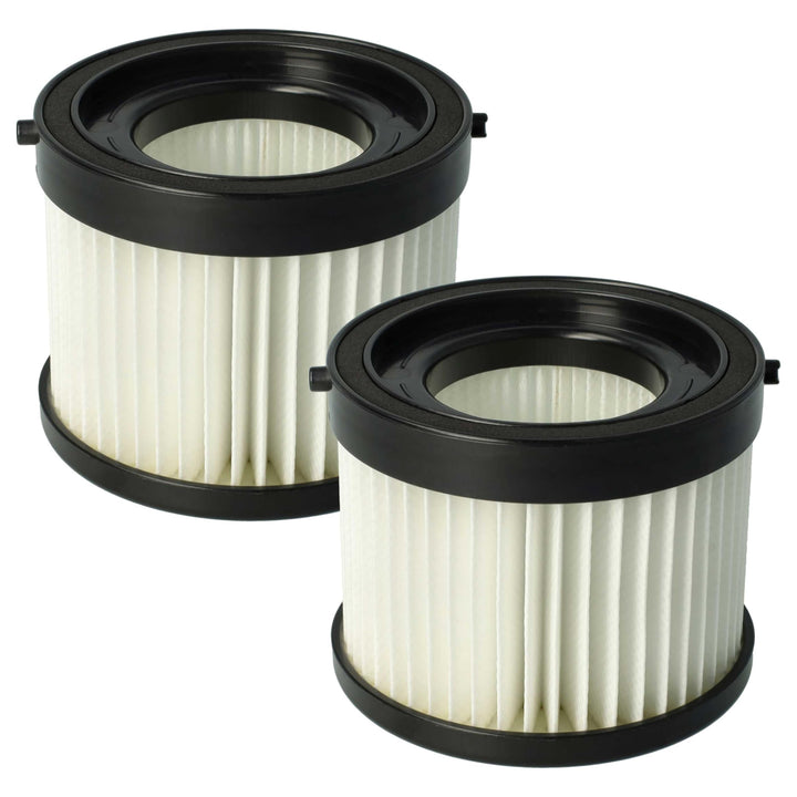 vhbw 2x Staubsaugerfilter Ersatz für Milwaukee 4931454785 für Staubsauger | HEPA-Filter Schwarz Weis