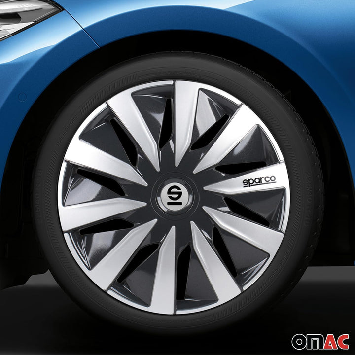 Satz Sparco Radzierblenden Lazio 16-Zoll Grau/Silber 16" Grau, 16" Grau
