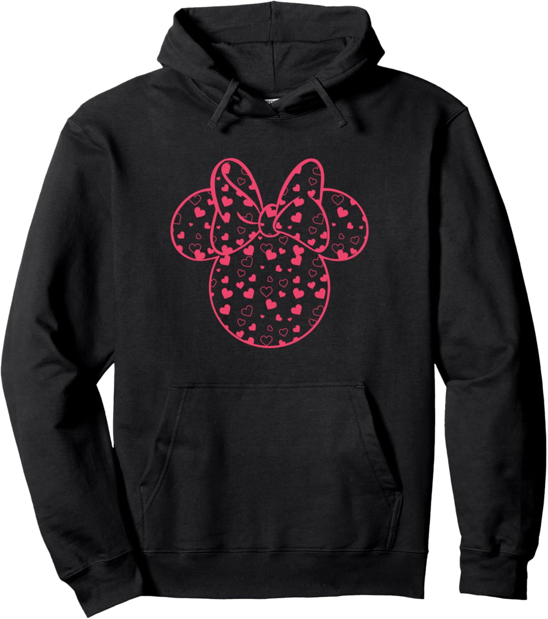 Disney Mickey And Friends Minnie Valentinstag Heart Fill Pullover Hoodie