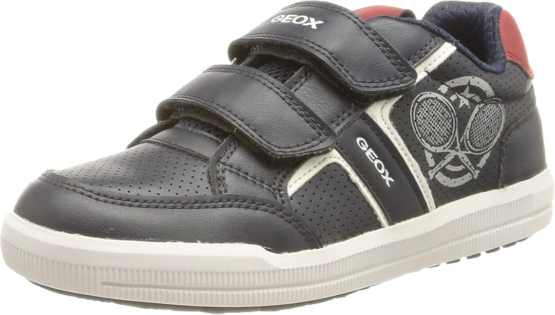Geox Jungen J Arzach Boy A Sneakers 24 EU Navy Red Light, 24 EU Navy Red Light