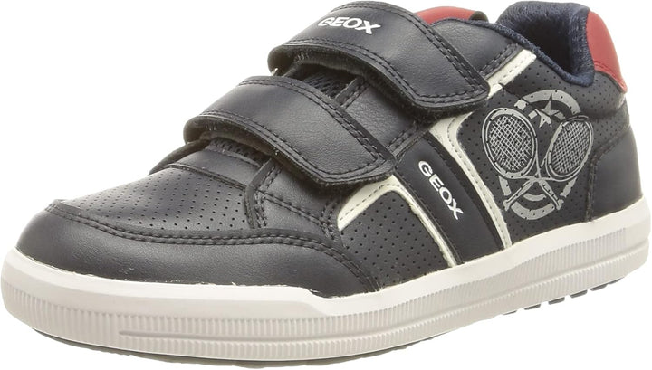 Geox Jungen J Arzach Boy A Sneakers 24 EU Navy Red Light, 24 EU Navy Red Light