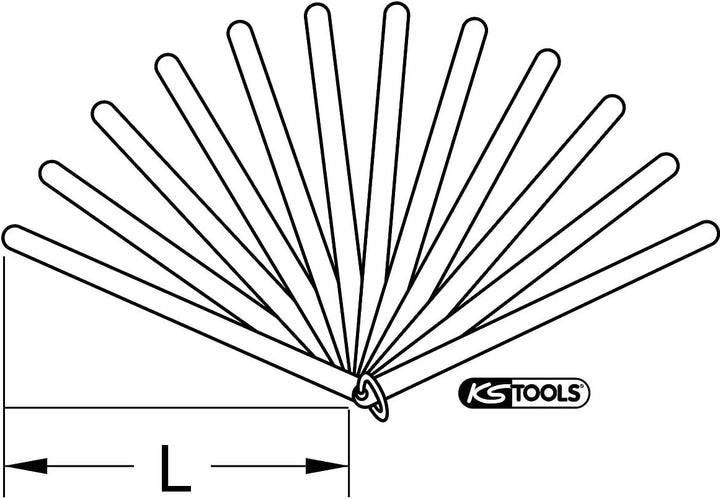 KS Tools 300.0616 Kolbenspiellehre, 20 Blatt, 0,05-1mm 05-1 mm 20 Blatt, 05-1 mm 20 Blatt