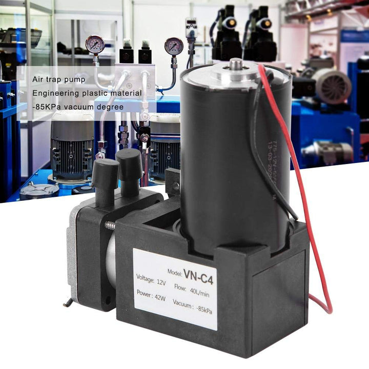 Vakuumpumpe, VN-C4 DC 12V Mini-Vakuumpumpe Stumm bürstenlose Vakuumpumpe Mechanisches Zubehör Stumm