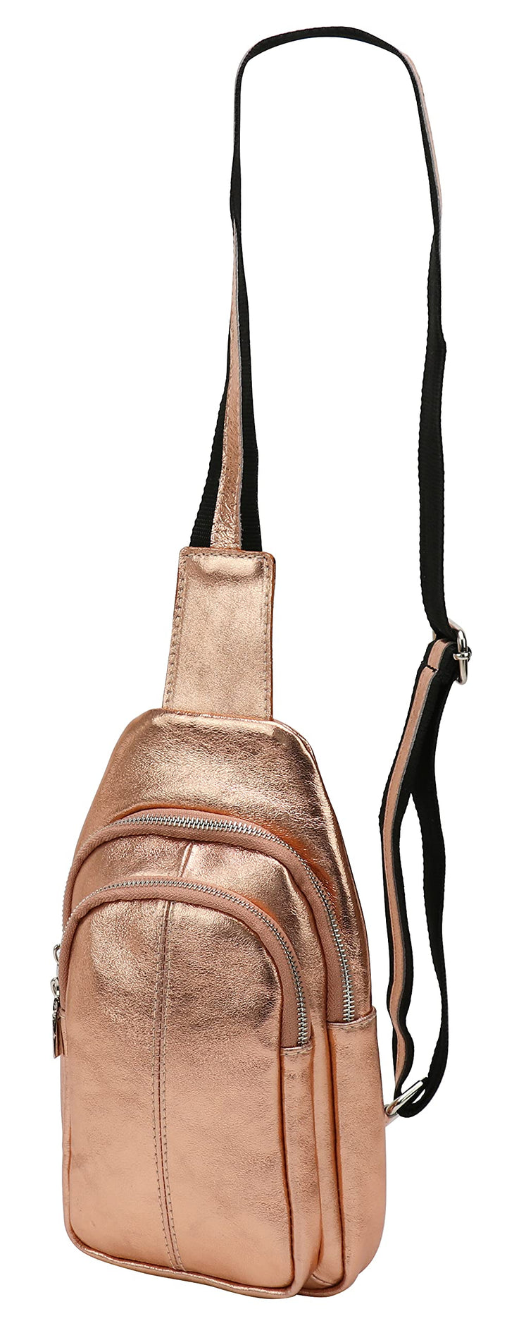 SH Leder echt Leder Damen Unisex Brusttasche für Festival Reise mittelgross Hüfttasche Crossbody Bag