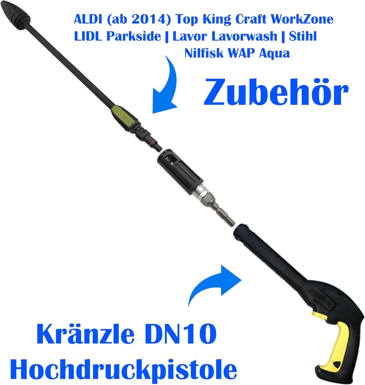 Bajonett Adapter für Kärcher Zubehör auf Kränzle D10 DN10 | Weitere Adapter zur Auswahl Kränzle DN10