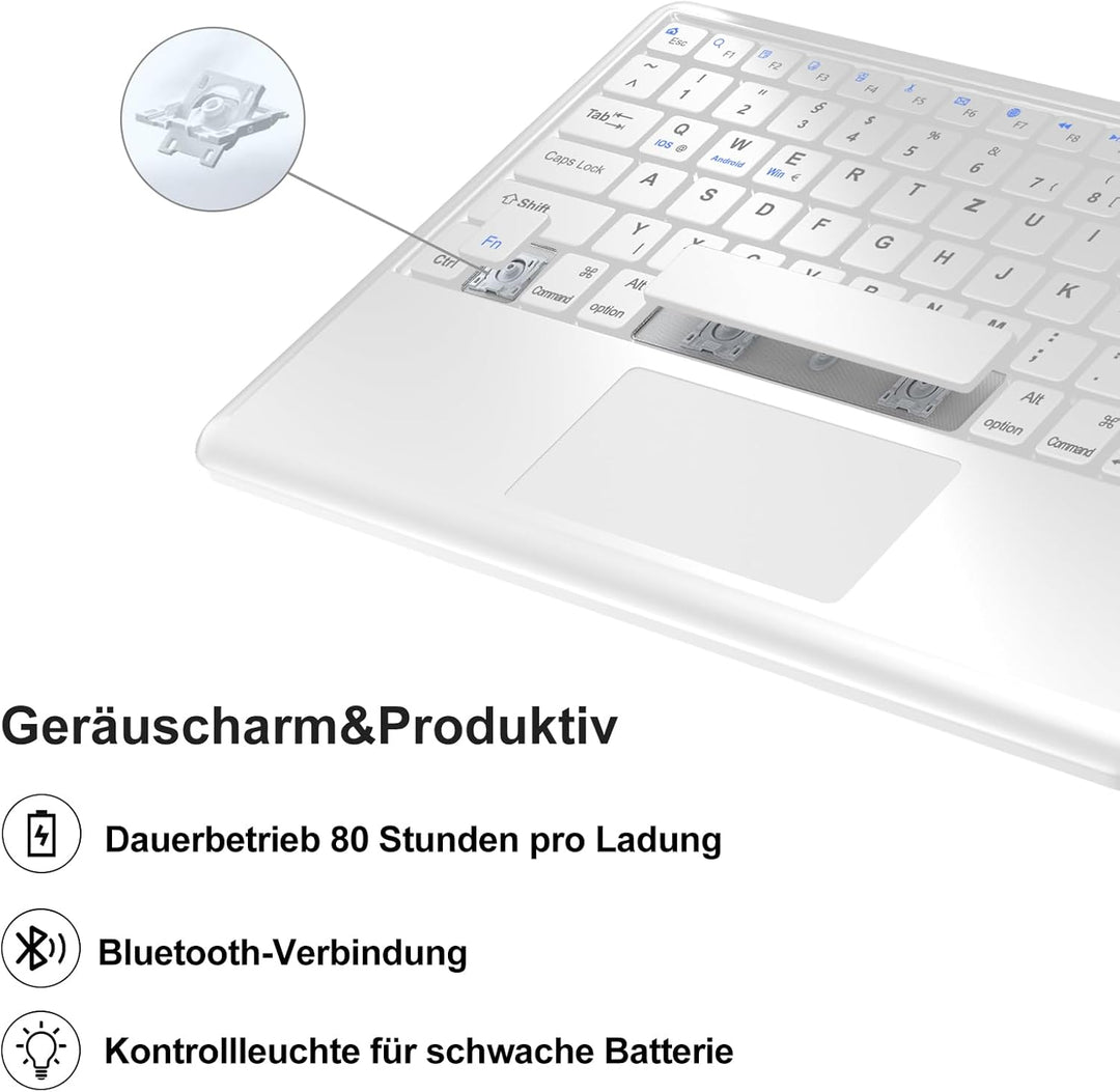 IVEOPPE Tastatur für iPad Air 13 2024 (M2), Hülle mit Tastatur für iPad Air 13" Con Touchpad, Magnet