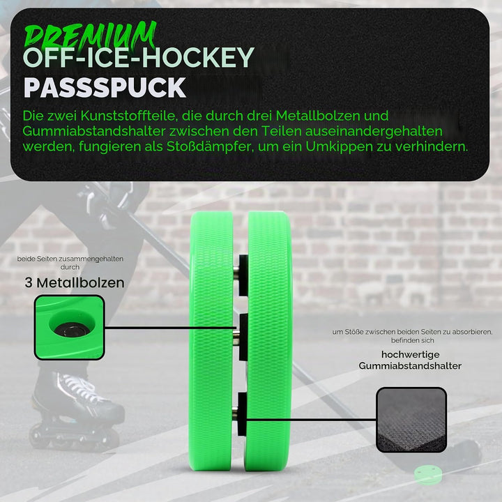 Green Biscuit Original Passing/Handling Training Puck Passing Pack of 1, Passing Pack of 1