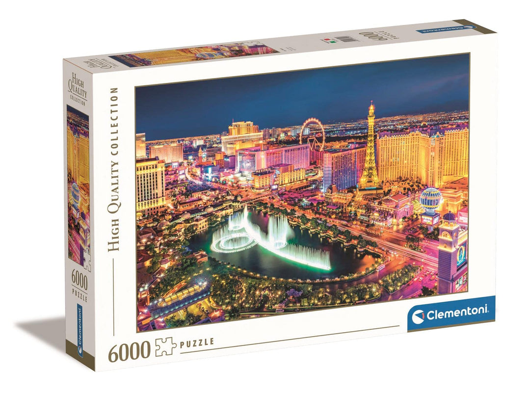 Clementoni 36528 Las Vegas – Puzzle 6000 Teile ab 9 Jahren, buntes Erwachsenenpuzzle mit kräftigen F