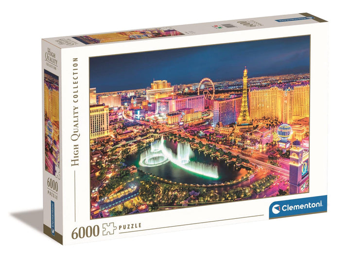 Clementoni 36528 Las Vegas – Puzzle 6000 Teile ab 9 Jahren, buntes Erwachsenenpuzzle mit kräftigen F