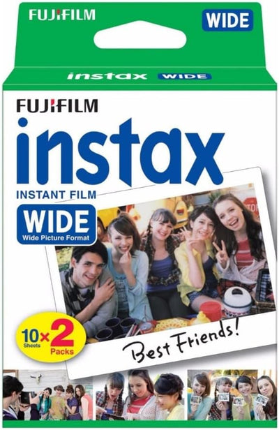 2x Fujifilm Fuji Instax Wide Film Belichtung für Fujifilm Instax Kameras 210 200, 40 Stück, Film