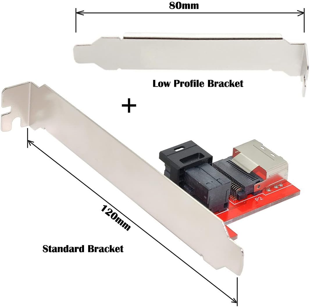 cablecc PCI-Express 4.0 Mini SAS SFF-8087 auf SAS HD SFF-8643 PCBA-Buchsenadapter mit Halterung SFF-