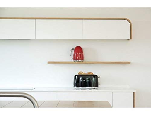 Smeg TSF02BLEU Toaster 4 Scheiben, schwarz, Schwarz