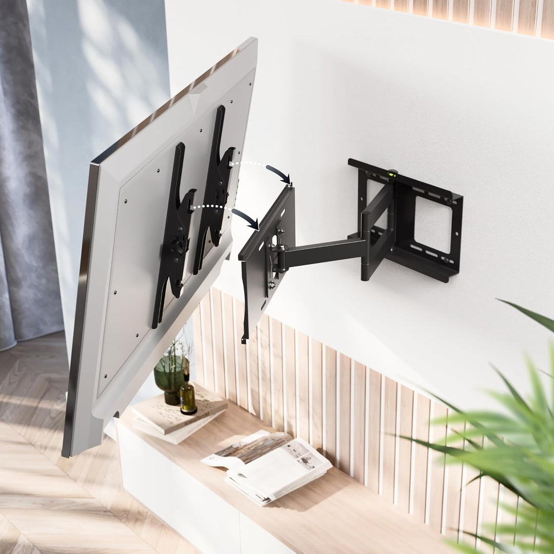 RICOO TV Wandhalterung Fernseher Schwenkbar Neigbar für 31-65 Zoll &amp; Goobay 92759 CAT 6 Kabel LAN Ne
