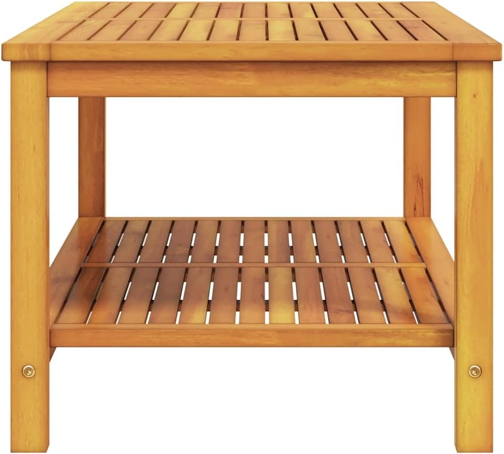 vidaXL Beistelltisch Öl-Natur 110 x 55 x 45 cm Massivholz Akazie, Gartentisch, rustikal, für drausse