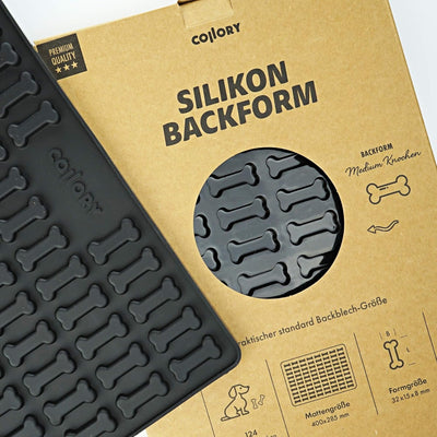 Collory Medium Knochen (3,2cm) Silikon Backmatte, Backform für mittlere DIY Hundekekse und Leckerlis