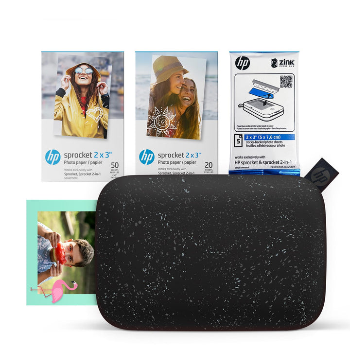 HP Sprocket 2x3 Sofortbild-Smartphone-Fotodrucker 75-Blatt-Bundle – Bluetooth Tragbarer Farb-Wireles