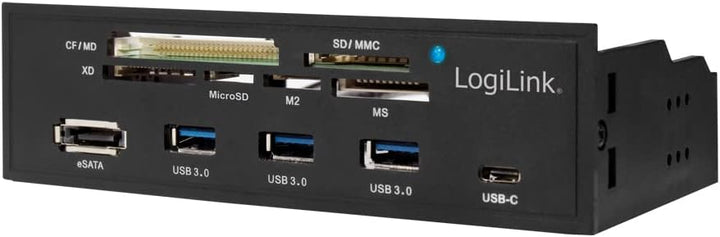 LogiLink UA0341 - 5,25" Multifunktions Panel mit: integriertem Kartenleser (M2, MS, SD, micro-SD, XD