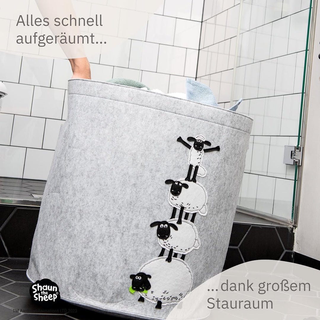meets "Shaun das Schaf" Aufbewahrungskorb zusammenfaltbar für Kinder – Korb zum Verstauen von Spielz